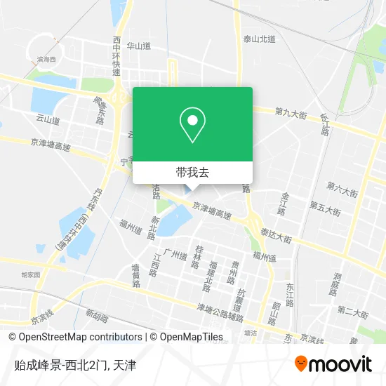 贻成峰景-西北2门地图