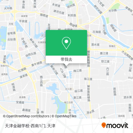 天津金融学校-西南1门地图