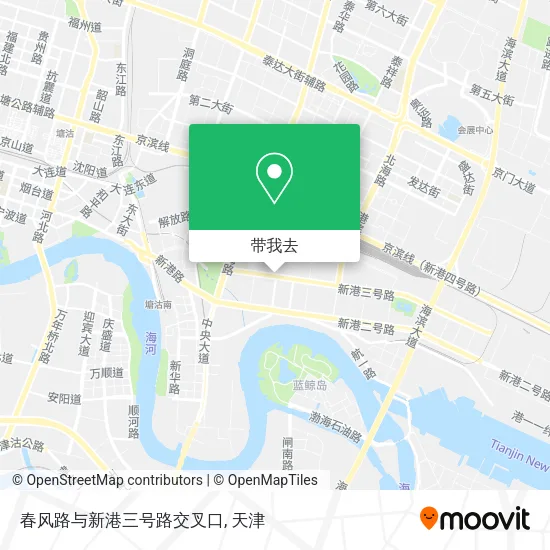 春风路与新港三号路交叉口地图