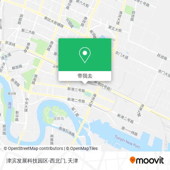 津滨发展科技园区-西北门地图
