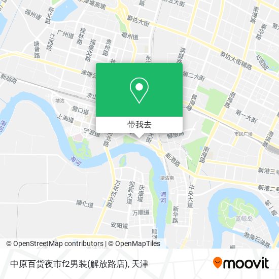 中原百货夜市f2男装(解放路店)地图