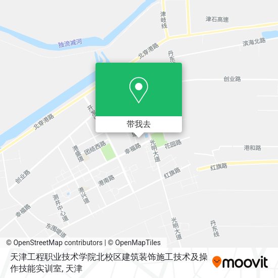 天津工程职业技术学院北校区建筑装饰施工技术及操作技能实训室地图