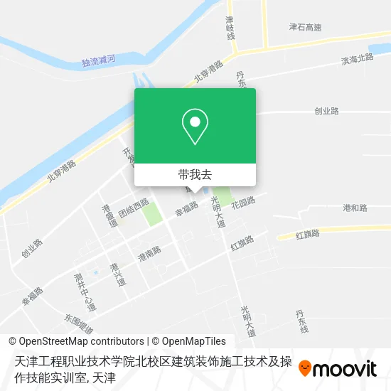 天津工程职业技术学院北校区建筑装饰施工技术及操作技能实训室地图