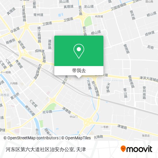 河东区第六大道社区治安办公室地图