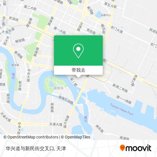 华兴道与新民街交叉口地图
