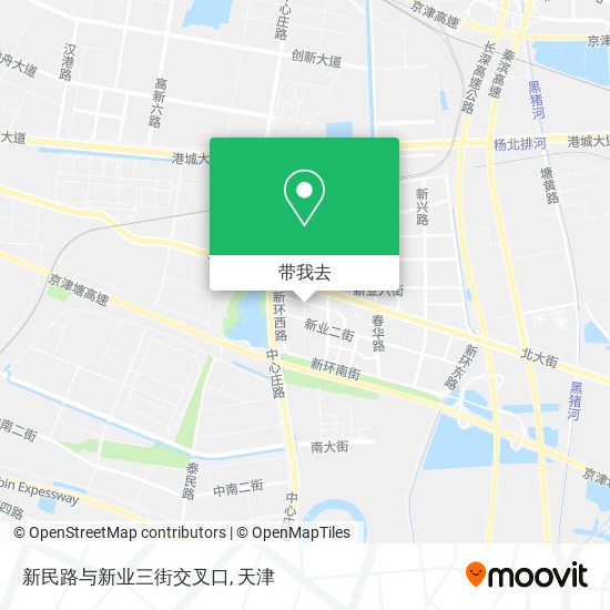新民路与新业三街交叉口地图