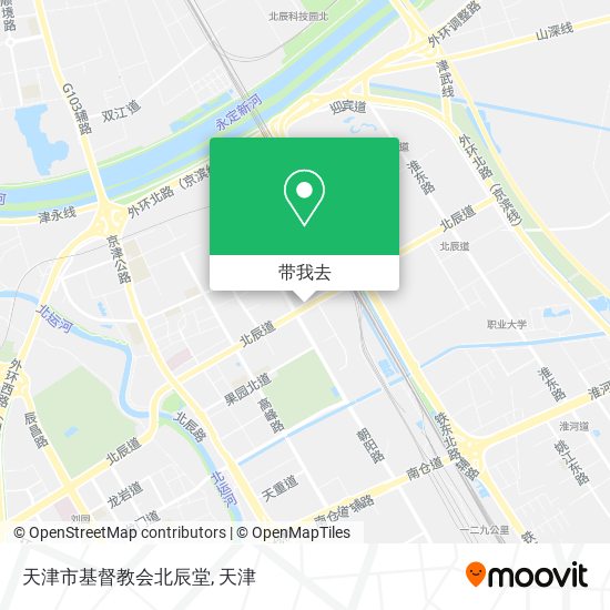 天津市基督教会北辰堂地图