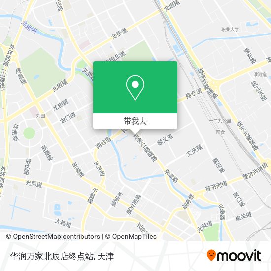 华润万家北辰店终点站地图