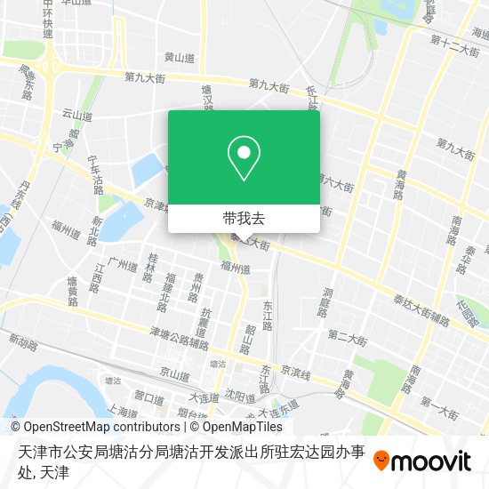 天津市公安局塘沽分局塘沽开发派出所驻宏达园办事处地图