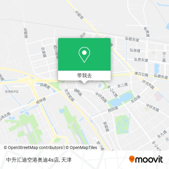 中升汇迪空港奥迪4s店地图