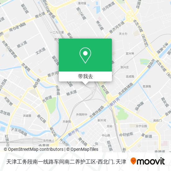 天津工务段南一线路车间南二养护工区-西北门地图