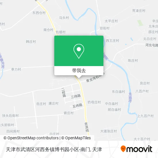 天津市武清区河西务镇博书园小区-南门地图
