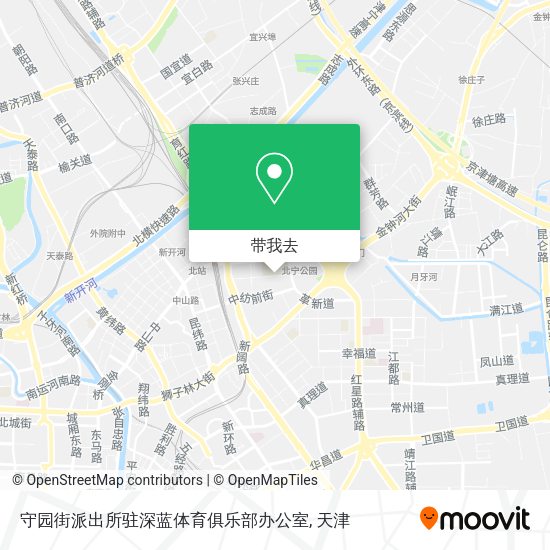 守园街派出所驻深蓝体育俱乐部办公室地图