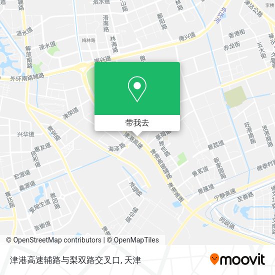 津港高速辅路与梨双路交叉口地图
