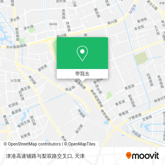 津港高速辅路与梨双路交叉口地图