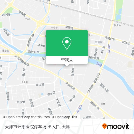 天津市环湖医院停车场-出入口地图