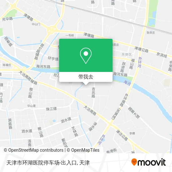 天津市环湖医院停车场-出入口地图