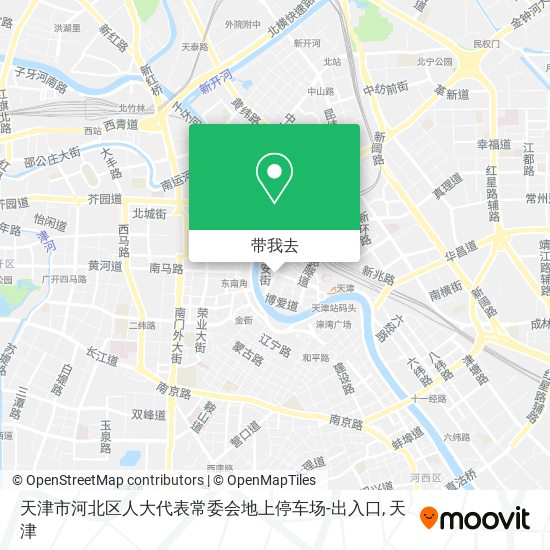 天津市河北区人大代表常委会地上停车场-出入口地图
