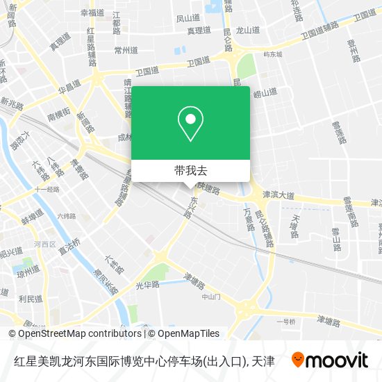 红星美凯龙河东国际博览中心停车场(出入口)地图