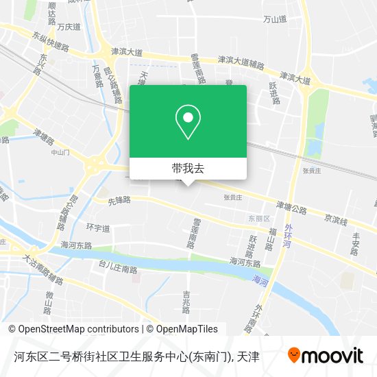 河东区二号桥街社区卫生服务中心(东南门)地图