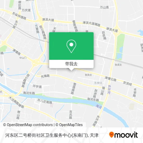 河东区二号桥街社区卫生服务中心(东南门)地图