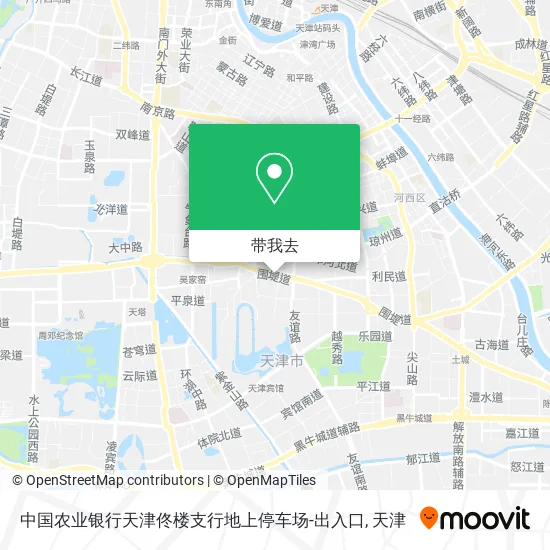 中国农业银行天津佟楼支行地上停车场-出入口地图
