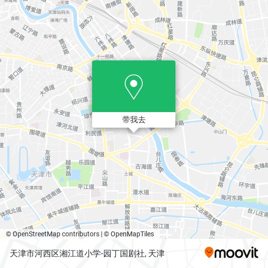 天津市河西区湘江道小学-园丁国剧社地图