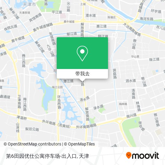 第6田园优仕公寓停车场-出入口地图