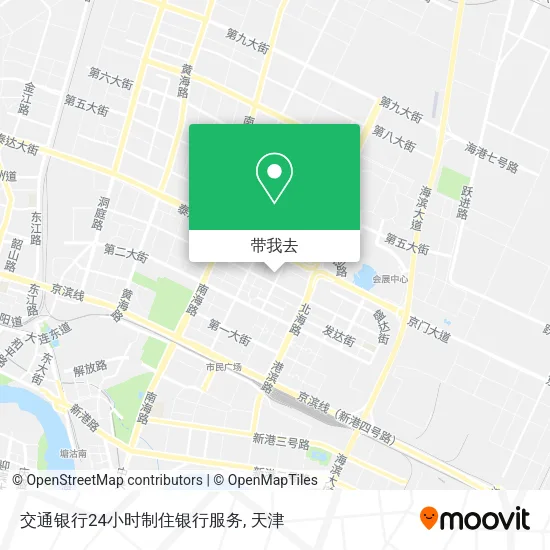 交通银行24小时制住银行服务地图