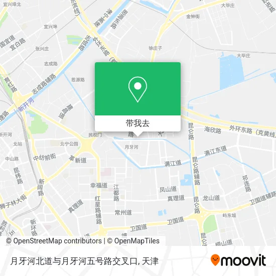 月牙河北道与月牙河五号路交叉口地图