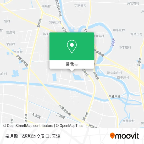 泉月路与源和道交叉口地图