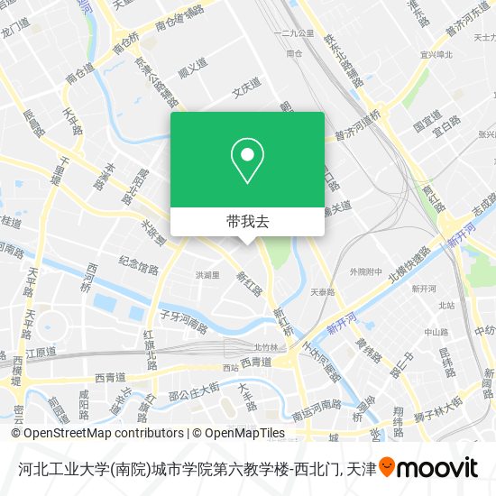 河北工业大学(南院)城市学院第六教学楼-西北门地图