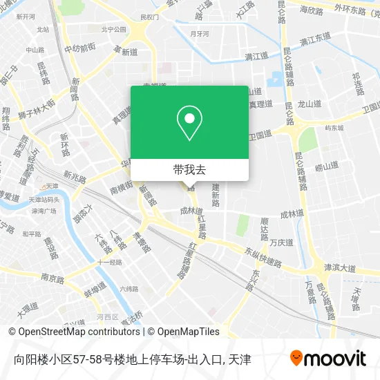 向阳楼小区57-58号楼地上停车场-出入口地图