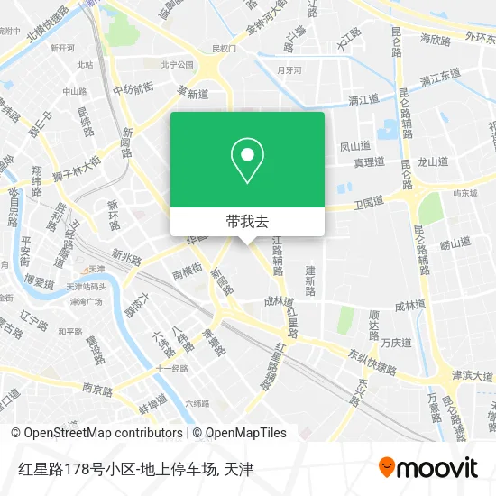 红星路178号小区-地上停车场地图