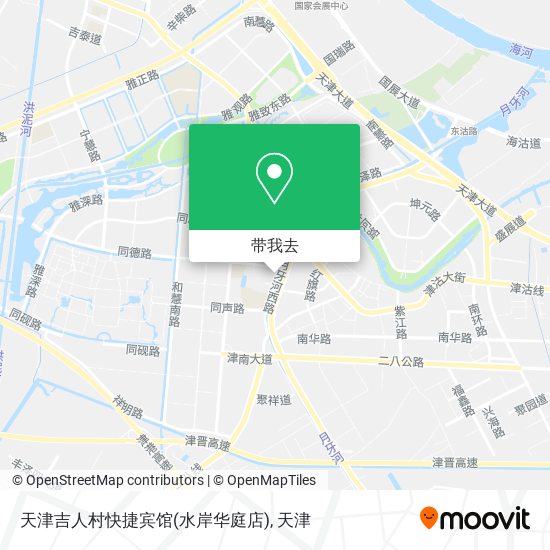 天津吉人村快捷宾馆(水岸华庭店)地图