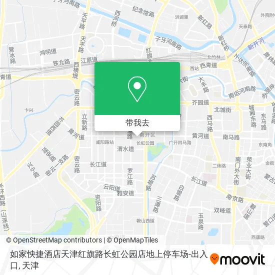 如家怏捷酒店天津红旗路长虹公园店地上停车场-出入口地图