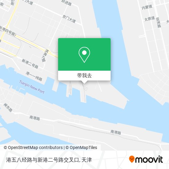 港五八经路与新港二号路交叉口地图