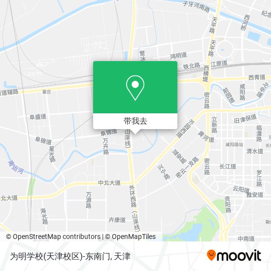 为明学校(天津校区)-东南门地图