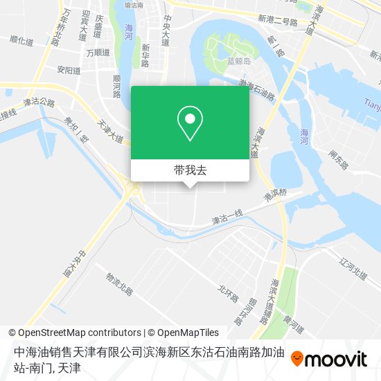 中海油销售天津有限公司滨海新区东沽石油南路加油站-南门地图