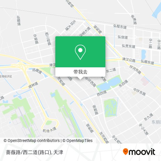 蔷薇路/西二道(路口)地图