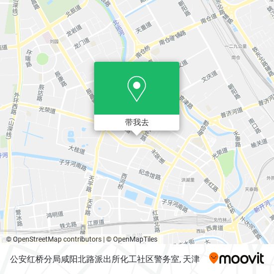 公安红桥分局咸阳北路派出所化工社区警务室地图