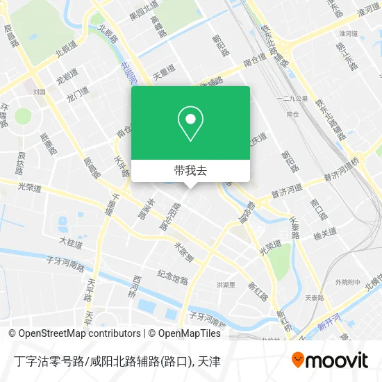 丁字沽零号路/咸阳北路辅路(路口)地图