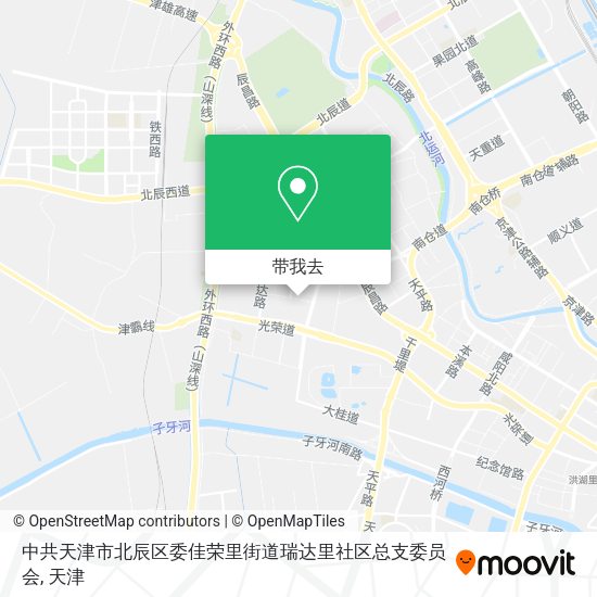 中共天津市北辰区委佳荣里街道瑞达里社区总支委员会地图
