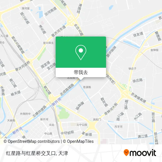 红星路与红星桥交叉口地图