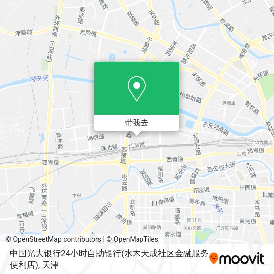 中国光大银行24小时自助银行(水木天成社区金融服务便利店)地图