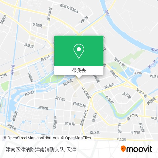 津南区津沽路津南消防支队地图