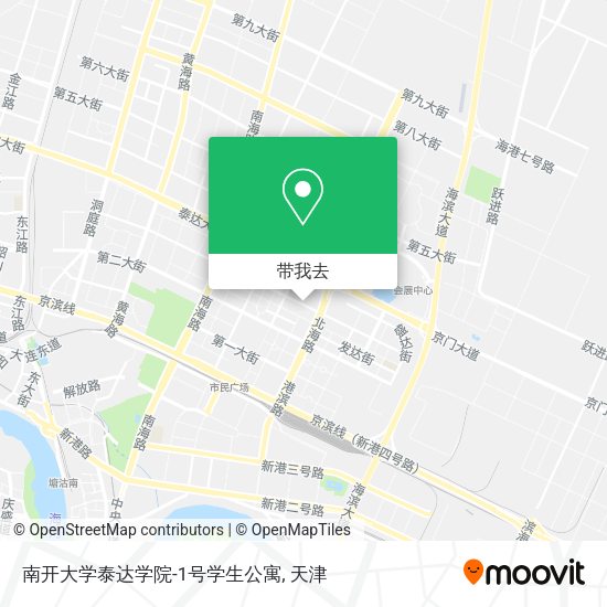 南开大学泰达学院-1号学生公寓地图