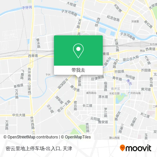 密云里地上停车场-出入口地图