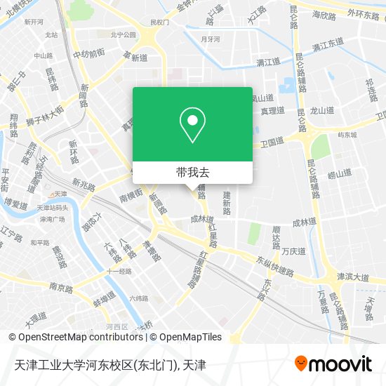 天津工业大学河东校区(东北门)地图