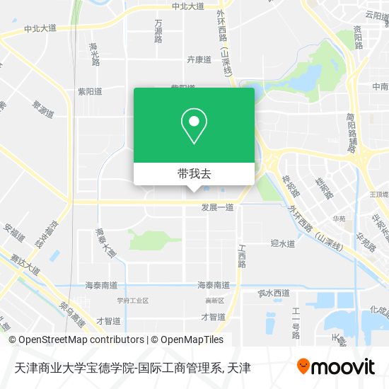 天津商业大学宝德学院-国际工商管理系地图